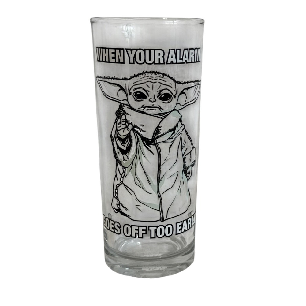 Star Wars Grogu The Child When Your Alarm Goes Off Too Early Glass